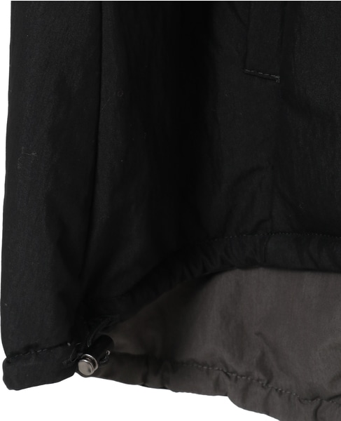 スーピマナイロンタイプライターパディングショートベスト 詳細画像 ブラック 6