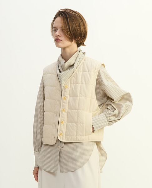 コットンキルティングべスト 詳細画像 オフホワイト 1