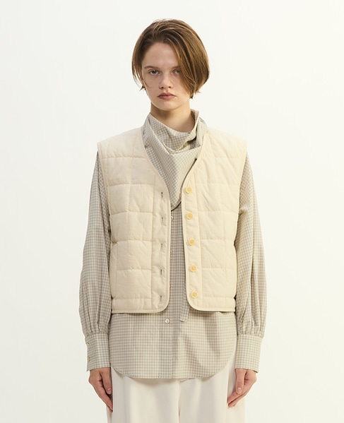 コットンキルティングべスト 詳細画像 オフホワイト 4