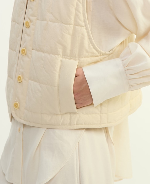 コットンキルティングべスト 詳細画像 オフホワイト 6