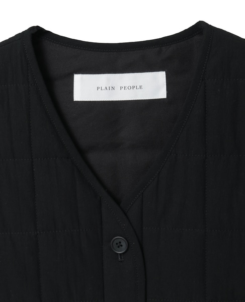 PLAIN PEOPLE 刺繍入りキルティング ジャケット ベスト コットンキルティングべスト｜PLAIN PEOPLE（プレインピープル）｜商品