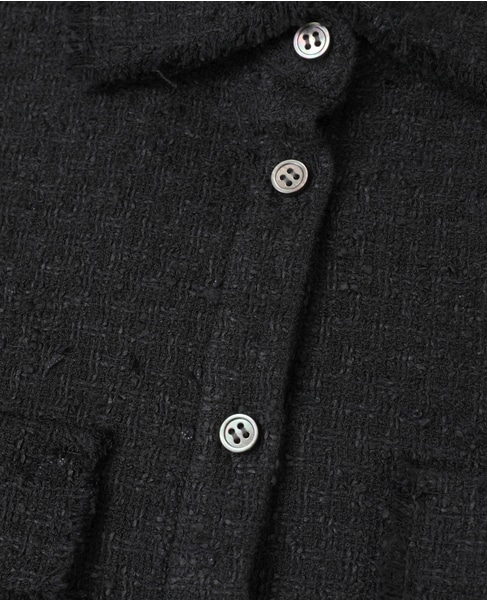 ペーパーツイードシャツジャケット 詳細画像 ブラック 6