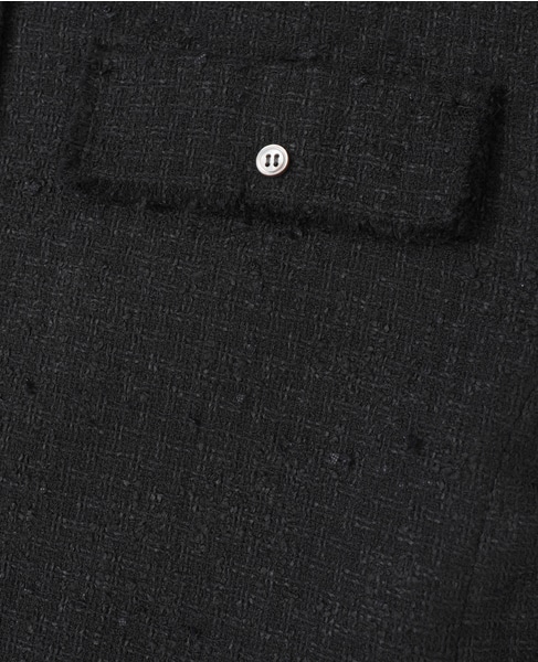 ペーパーツイードシャツジャケット 詳細画像 ブラック 7