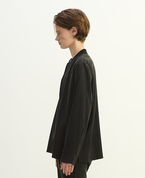 キュプラストレッチストレートブルゾン 詳細画像 ブラック 2