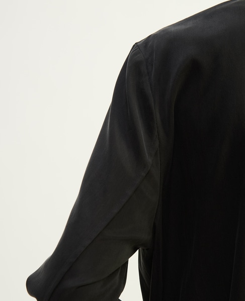 キュプラストレッチストレートブルゾン 詳細画像 ブラック 7