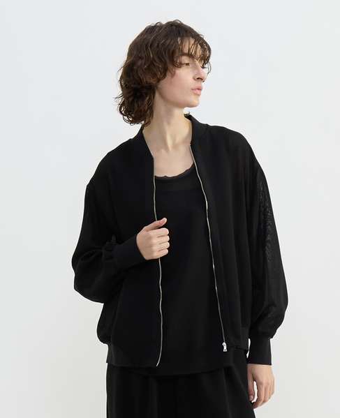 ウールメッシュスタジアムブルゾン 詳細画像 ブラック 1