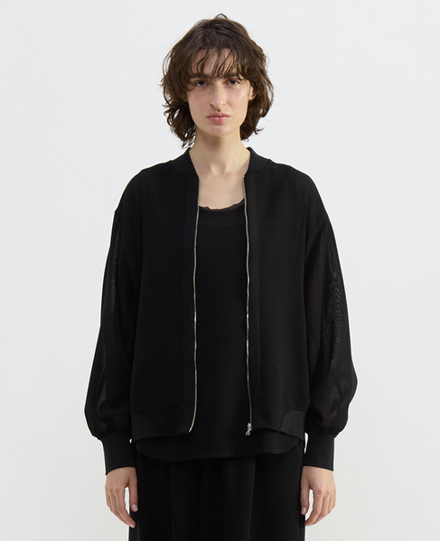 ウールメッシュスタジアムブルゾン 詳細画像 ブラック 2