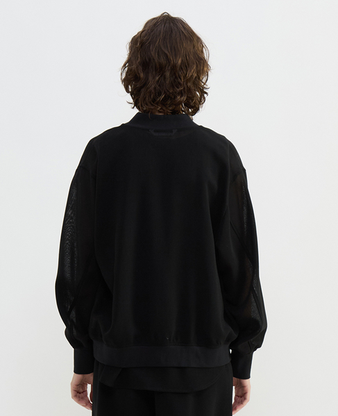 ウールメッシュスタジアムブルゾン 詳細画像 ブラック 4