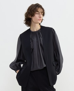 コットンキュプララチネノーカラーベスト