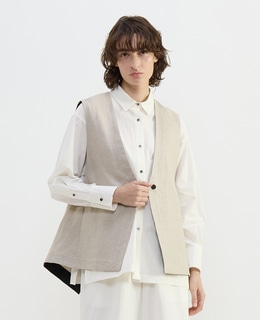 リネンオックスデザインベスト