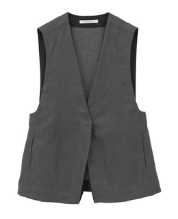 リネンオックスデザインベスト