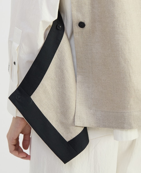 リネンオックスデザインベスト 詳細画像 ベージュ 6
