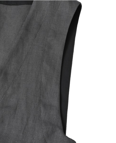 リネンオックスデザインベスト 詳細画像 グレー 4