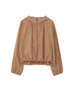 コットンナイロンワッシャーバルーンフーディーブルゾン