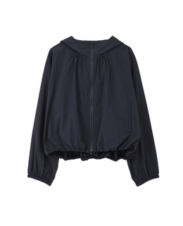 コットンナイロンワッシャーバルーンフーディーブルゾン