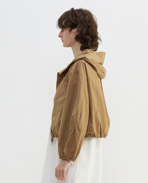 コットンナイロンワッシャーバルーンフーディーブルゾン 詳細画像 キャメル 3