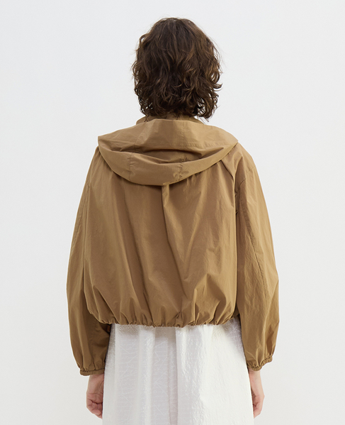 コットンナイロンワッシャーバルーンフーディーブルゾン 詳細画像 キャメル 4