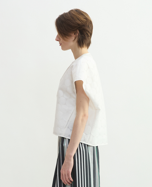 ドットジャガードショートジャケット 詳細画像 ホワイト 2