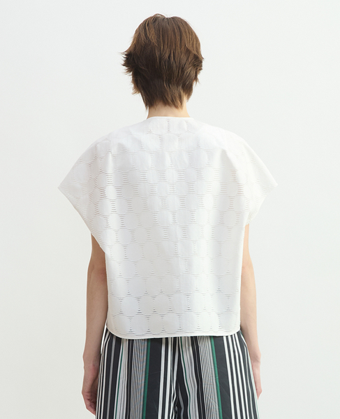 ドットジャガードショートジャケット 詳細画像 ホワイト 3