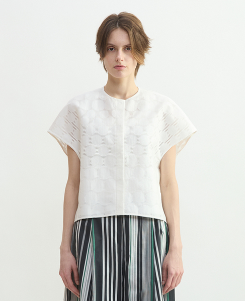 ドットジャガードショートジャケット 詳細画像 ホワイト 4