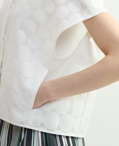 ドットジャガードショートジャケット 詳細画像 ホワイト 6