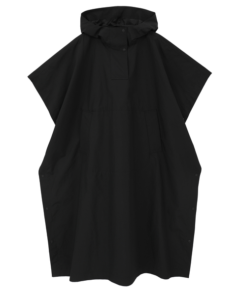 ポリエステルウォータープルーフポンチョ 詳細画像 ブラック 1