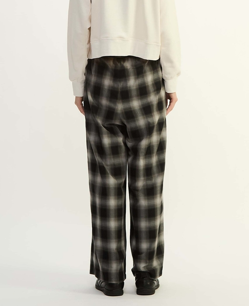 オンブレチェックワイドストレートパンツ 詳細画像 ブラック×ライトグレー 10