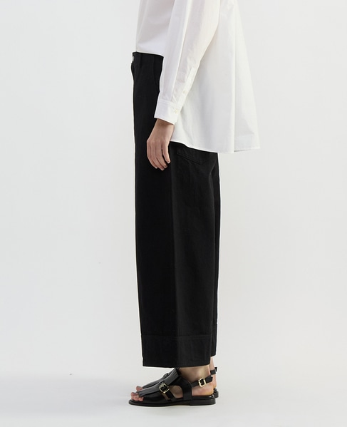 11.8ozデニムワイドパンツ 詳細画像 ブラック 3