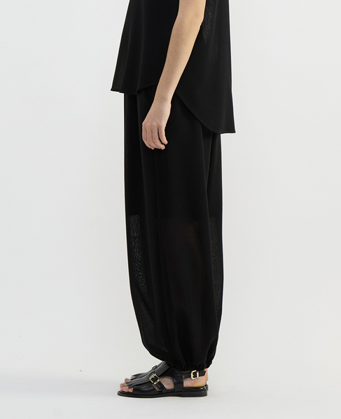 ウールメッシュバルーンカットパンツ 詳細画像 ブラック 3