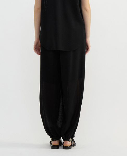 ウールメッシュバルーンカットパンツ 詳細画像 ブラック 4