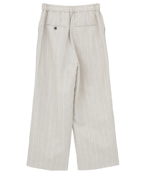 ヘンプコットンストライプストレートパンツ 詳細画像 ベージュ 2