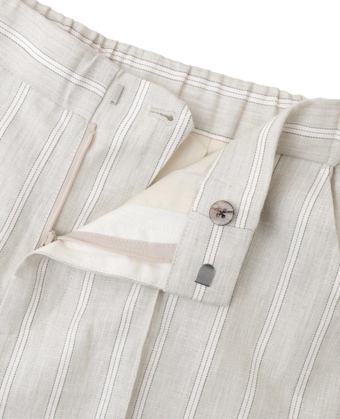 ヘンプコットンストライプストレートパンツ 詳細画像 ベージュ 4