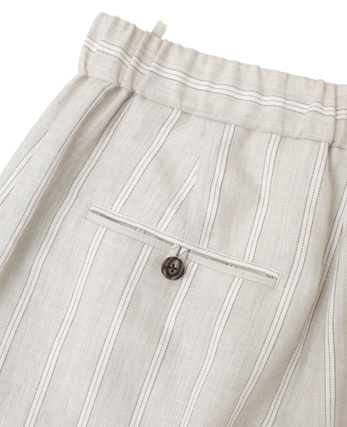 ヘンプコットンストライプストレートパンツ 詳細画像 ベージュ 6