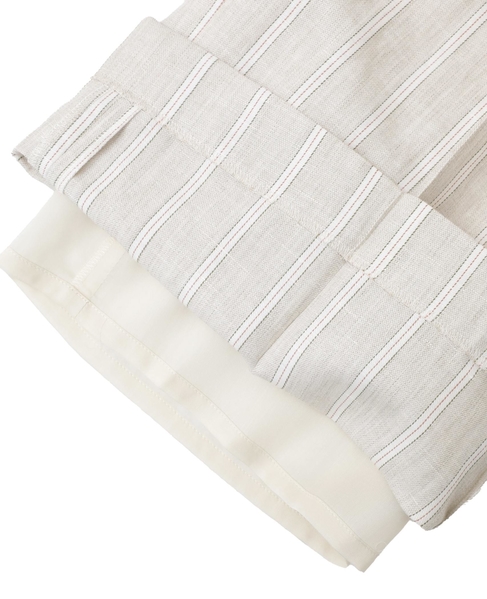 ヘンプコットンストライプストレートパンツ 詳細画像 ベージュ 8