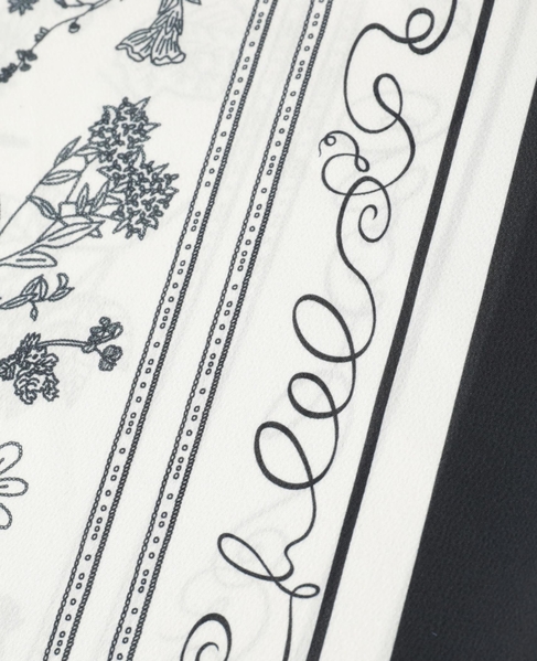 ボタニカルプリントフレアパンツ 詳細画像 ブラック 12