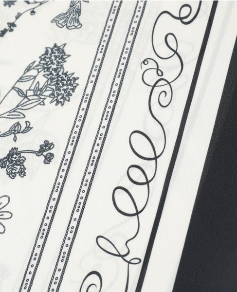 パネルプリントフレアパンツ 詳細画像 ブラック 8