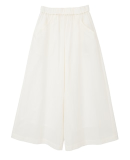 オーガニックコットンクレポンウエストゴムワイドパンツ