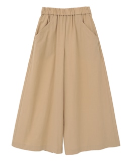 オーガニックコットンクレポンウエストゴムワイドパンツ
