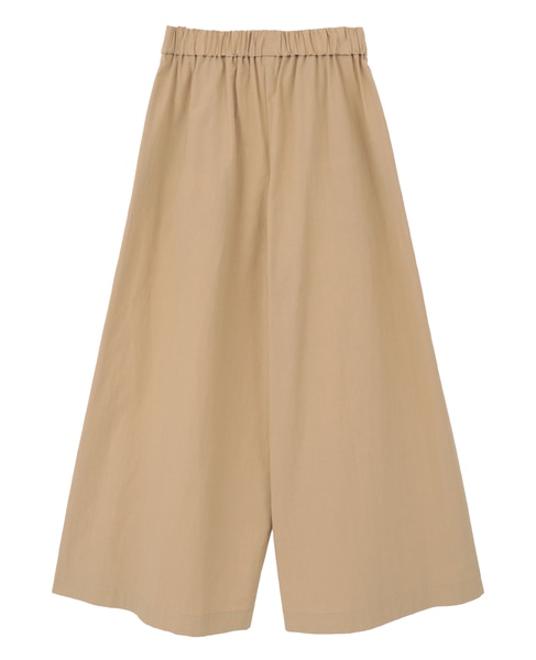 オーガニックコットンクレポンウエストゴムワイドパンツ 詳細画像 ベージュ 2
