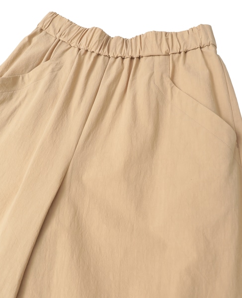 オーガニックコットンクレポンウエストゴムワイドパンツ 詳細画像 ベージュ 3