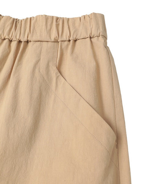 オーガニックコットンクレポンウエストゴムワイドパンツ 詳細画像 ベージュ 4