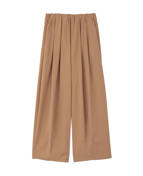 コットンナイロンワッシャータックイージーパンツ 詳細画像 キャメル 1