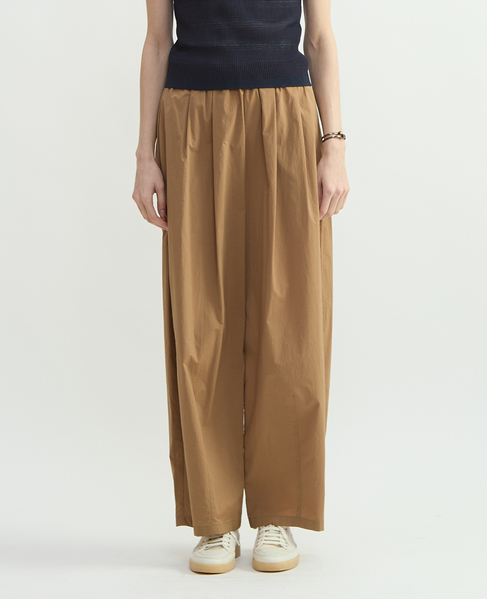 コットンナイロンワッシャータックイージーパンツ 詳細画像 キャメル 8