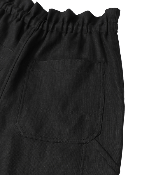 高密度ツイルジャパンリネンカーペンターパンツ 詳細画像 ブラック 6