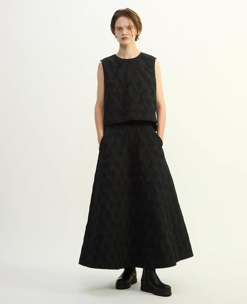 オーナメントJQAラインフレアスカート 詳細画像 ブラック 11