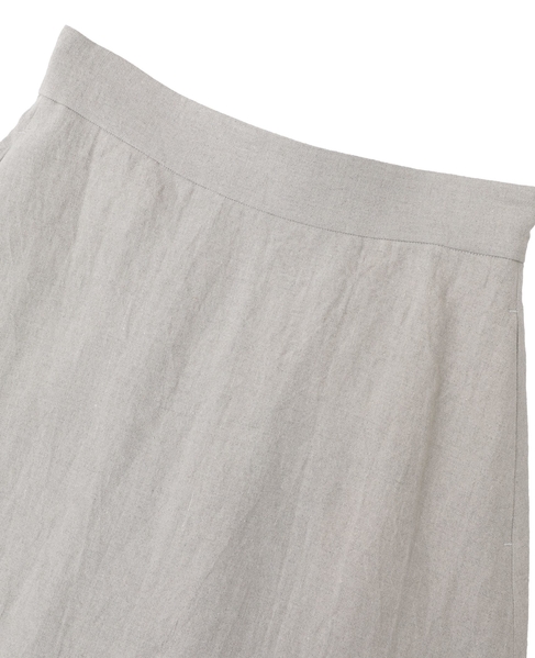 ナチュラルリネンワッシャーAラインスカート 詳細画像 ベージュ 3