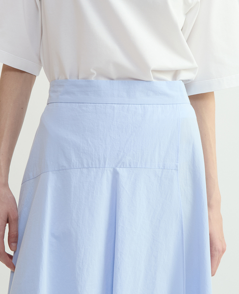 オーガニックタイプライターラップ風スカート 詳細画像 サックス 7