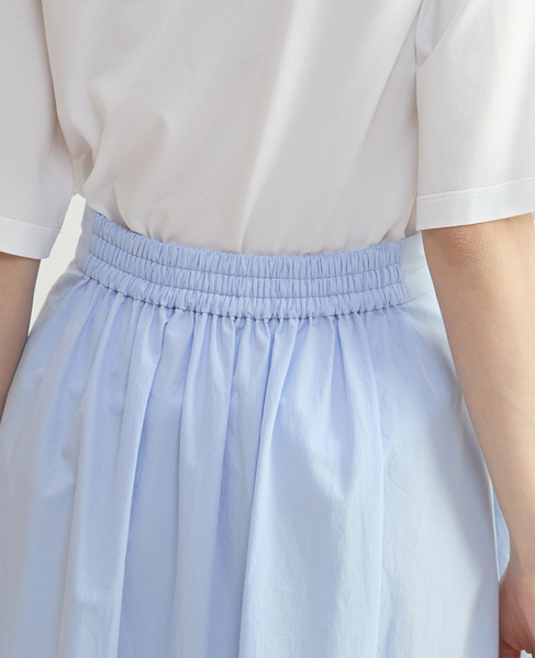 オーガニックタイプライターラップ風スカート 詳細画像 サックス 9