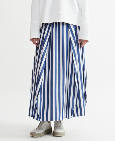 ハイカウントタイプライター/ストライプバルーンスカート 詳細画像 ブルーストライプ 1