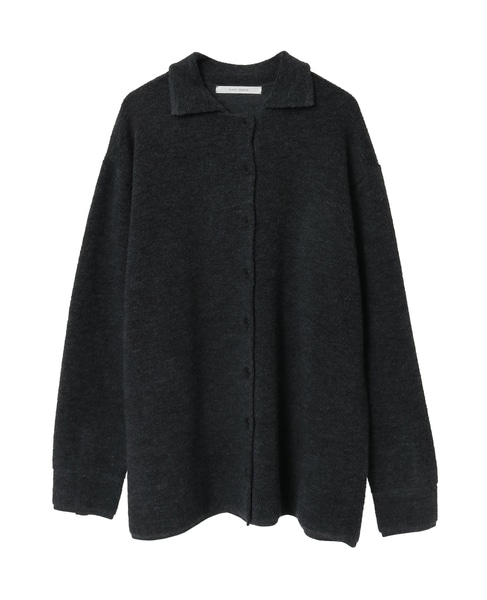 BONDパイルニットシャツカーディガン 詳細画像 チャコールグレー 1